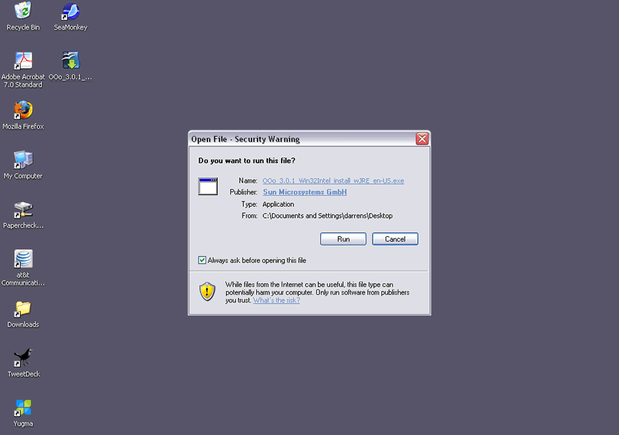 open torrent file windows xp